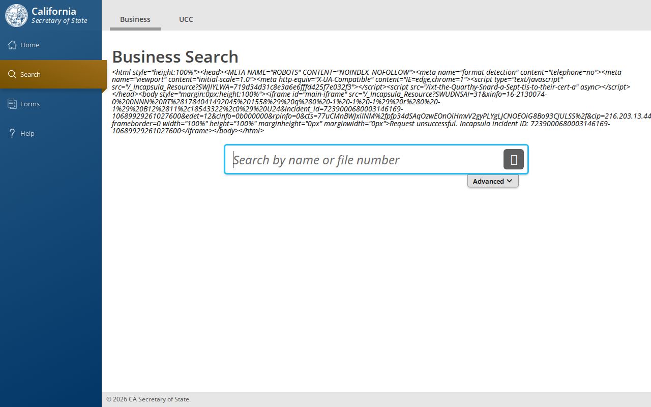 Glendale people search California SOS business search