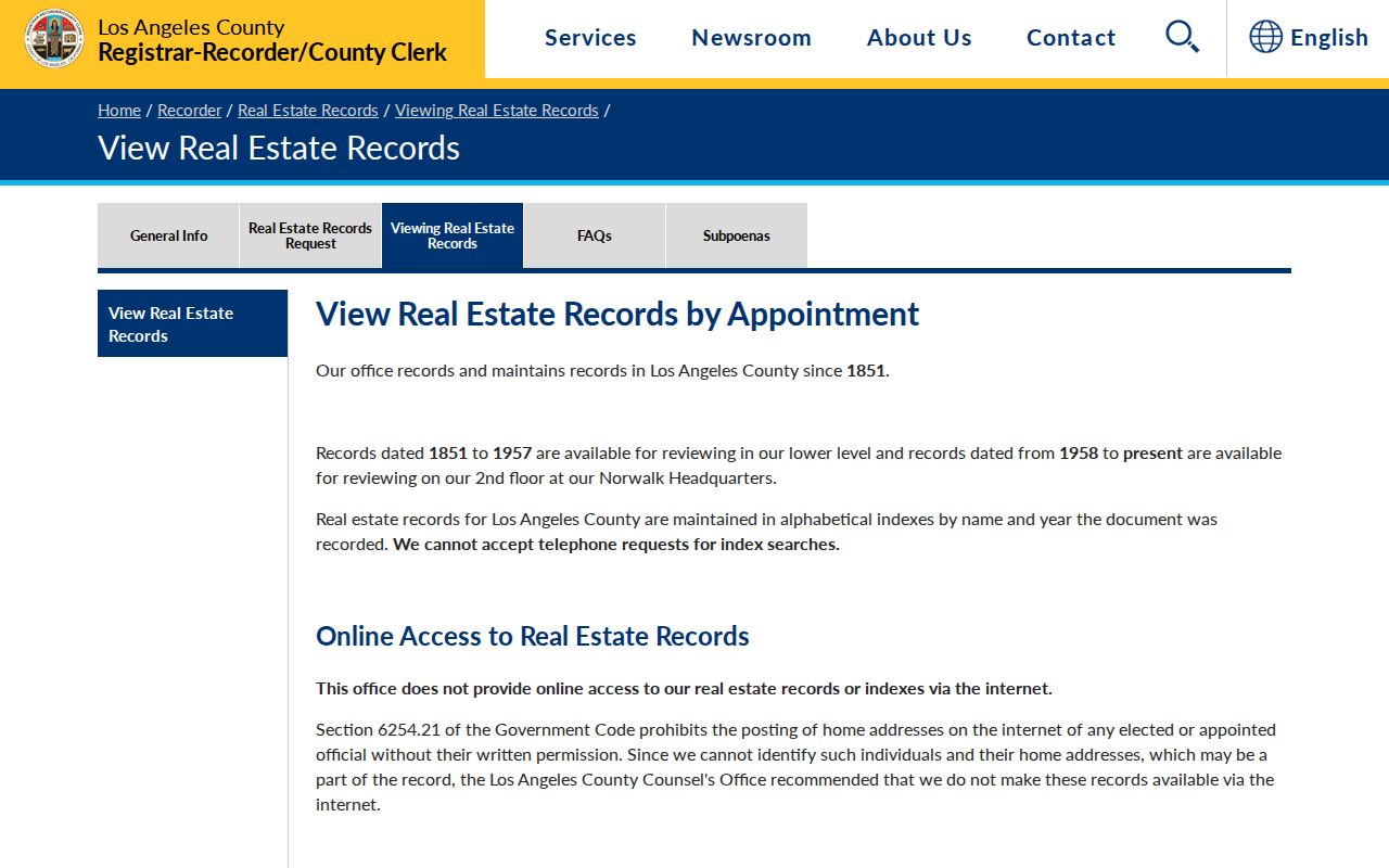 Glendale people search RRCC real estate records offline access