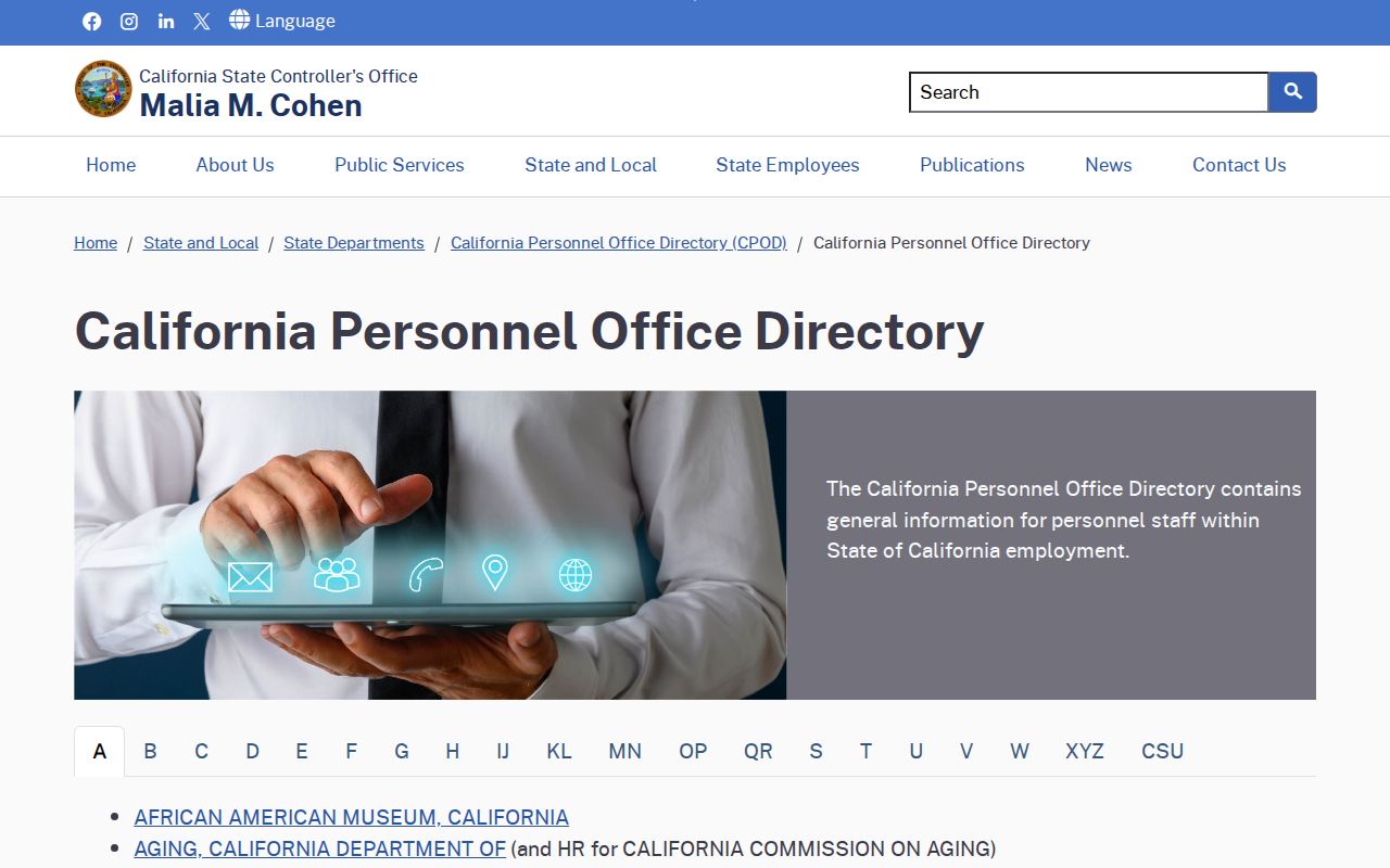 Glendale people directories California personnel office directory