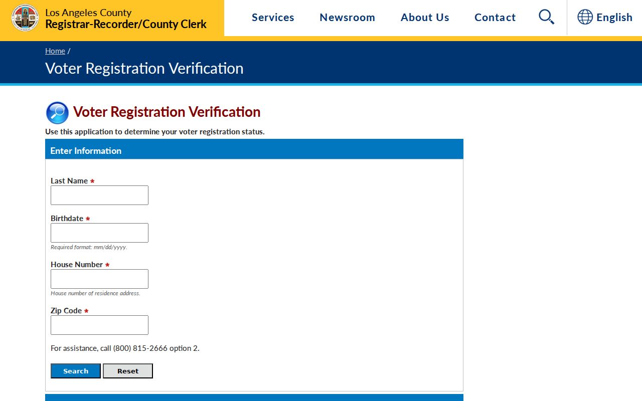 Glendale voter registration records status lookup fields on LAVote